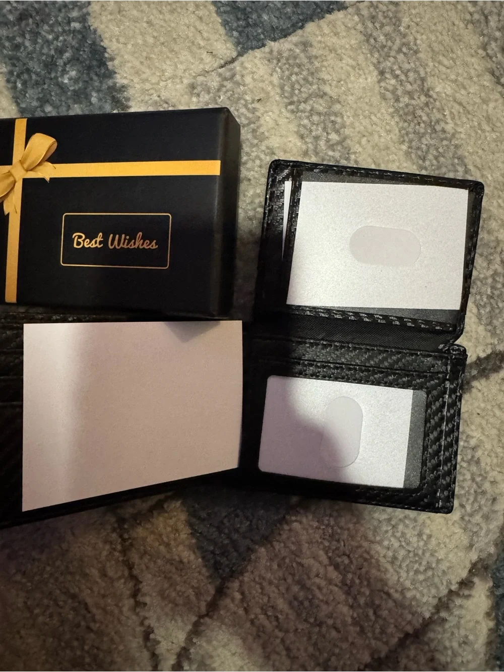 Black Carbon-Texture Men's Wallet - Unbranded